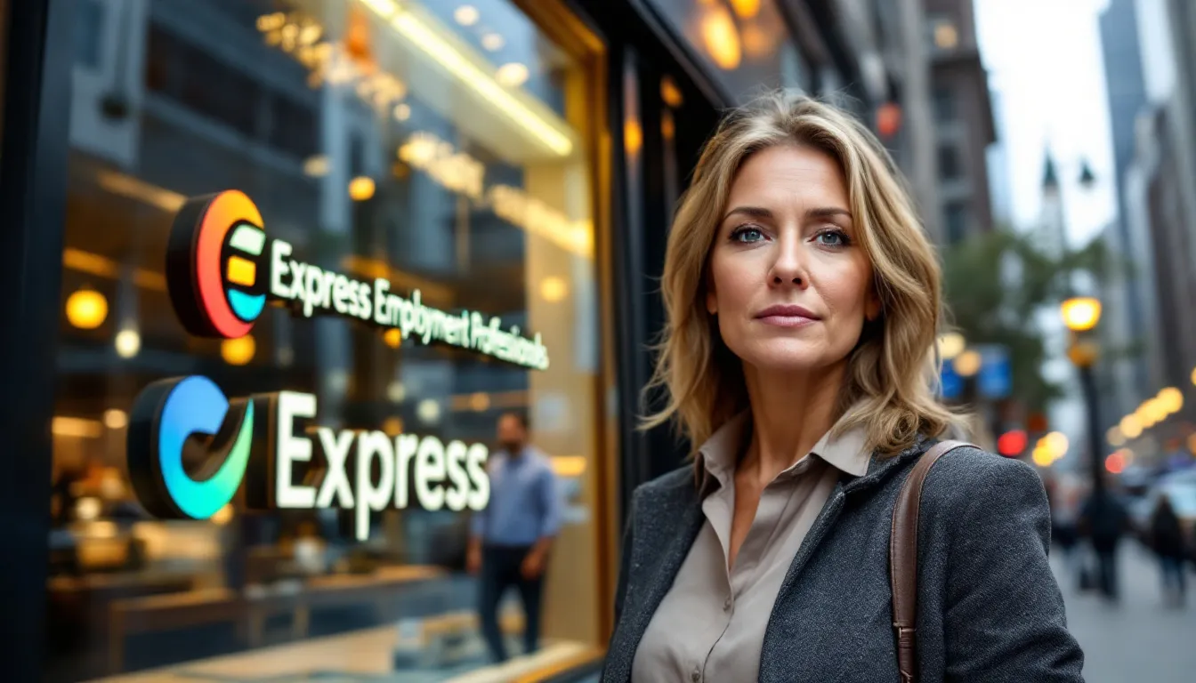 In the image, a small business owner is joyfully receiving a business loan tied to the national prime lending rate in a professional office setting, symbolizing the start of their journey as an Express Employment Professionals franchisee. The scene captures the excitement of entrepreneurship and the opportunities within the temporary staffing industry, highlighting the support and resources available to new franchise owners.