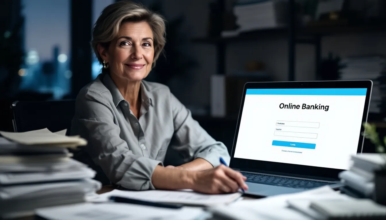 A small business owner is thoughtfully exploring various online banking options, considering factors such as monthly fees, minimum balance requirements, and the ease of cash deposits. They are particularly interested in features like mobile banking and the benefits of a Chime business bank account to simplify their financial management.